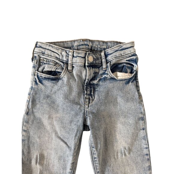 GAP Kids Girls 70's Flare Light Wash Jeans Size 8 - Picture 7 of 9